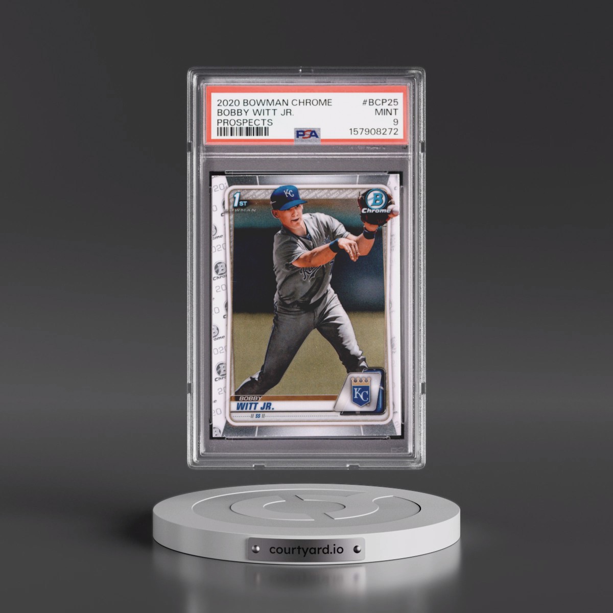 2020 Bowman Chrome Prospects #BCP25 Bobby Witt Jr. (PSA 9 MINT)