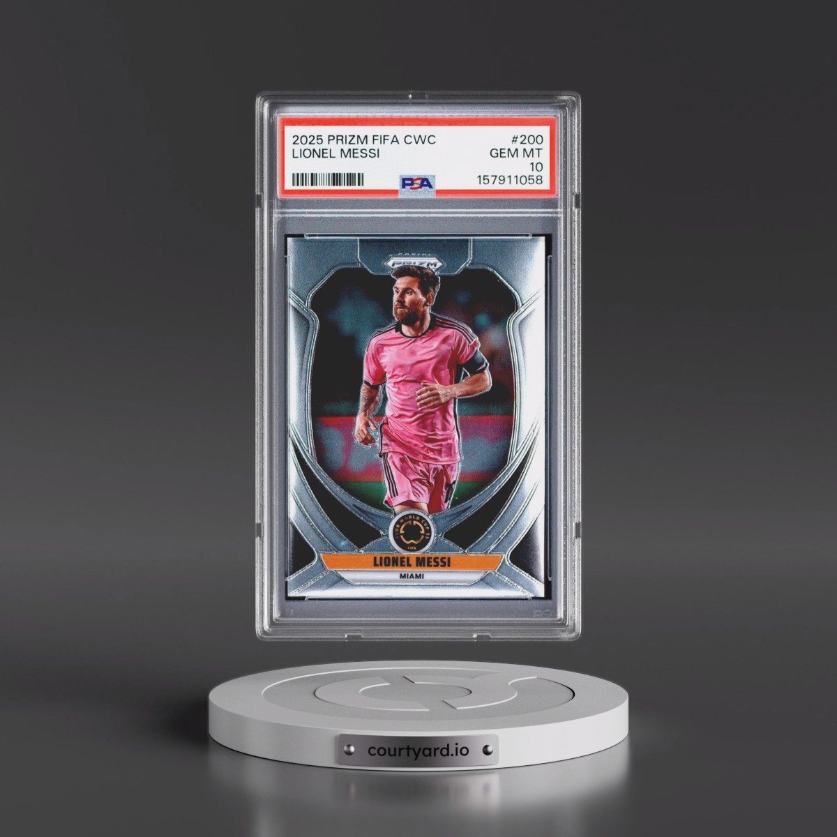 2025 Panini Prizm FIFA Club World Cup #200 Lionel Messi (PSA 10 GEM MINT)