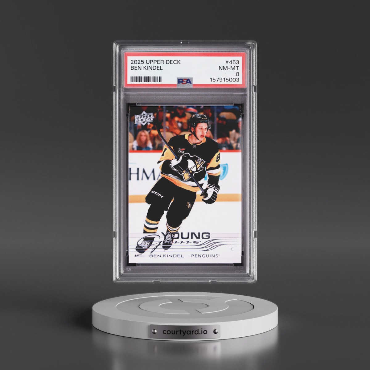 2025 Upper Deck #453 Ben Kindel (PSA 8 NM-MT)