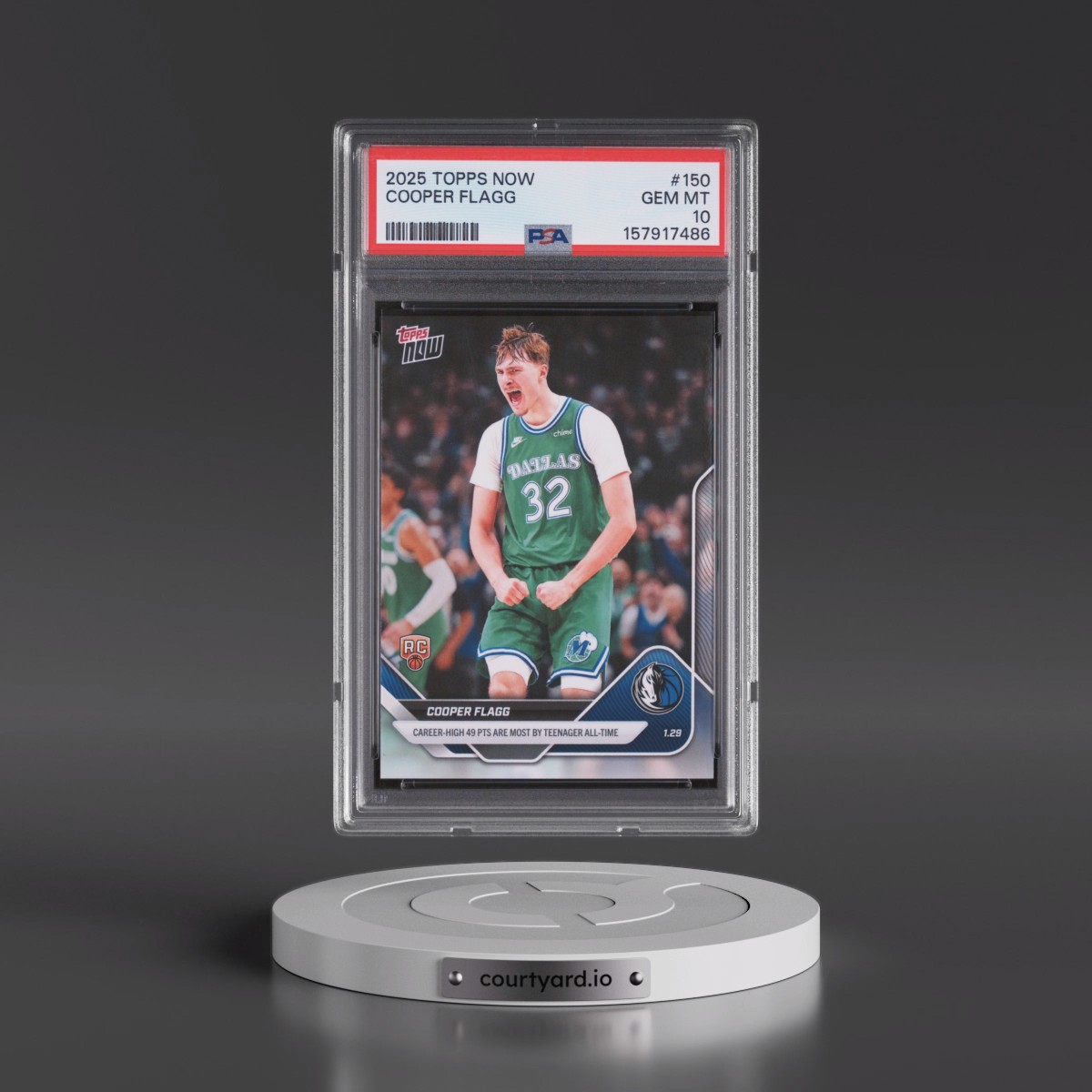 2025 Topps Now #150 Cooper Flagg (PSA 10 GEM MINT)