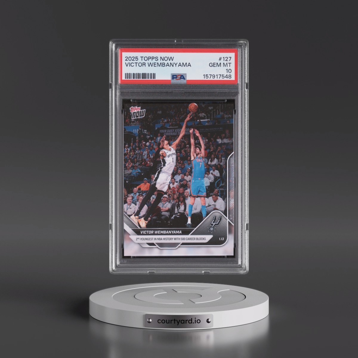 2025 Topps Now #127 Victor Wembanyama (PSA 10 GEM MINT)