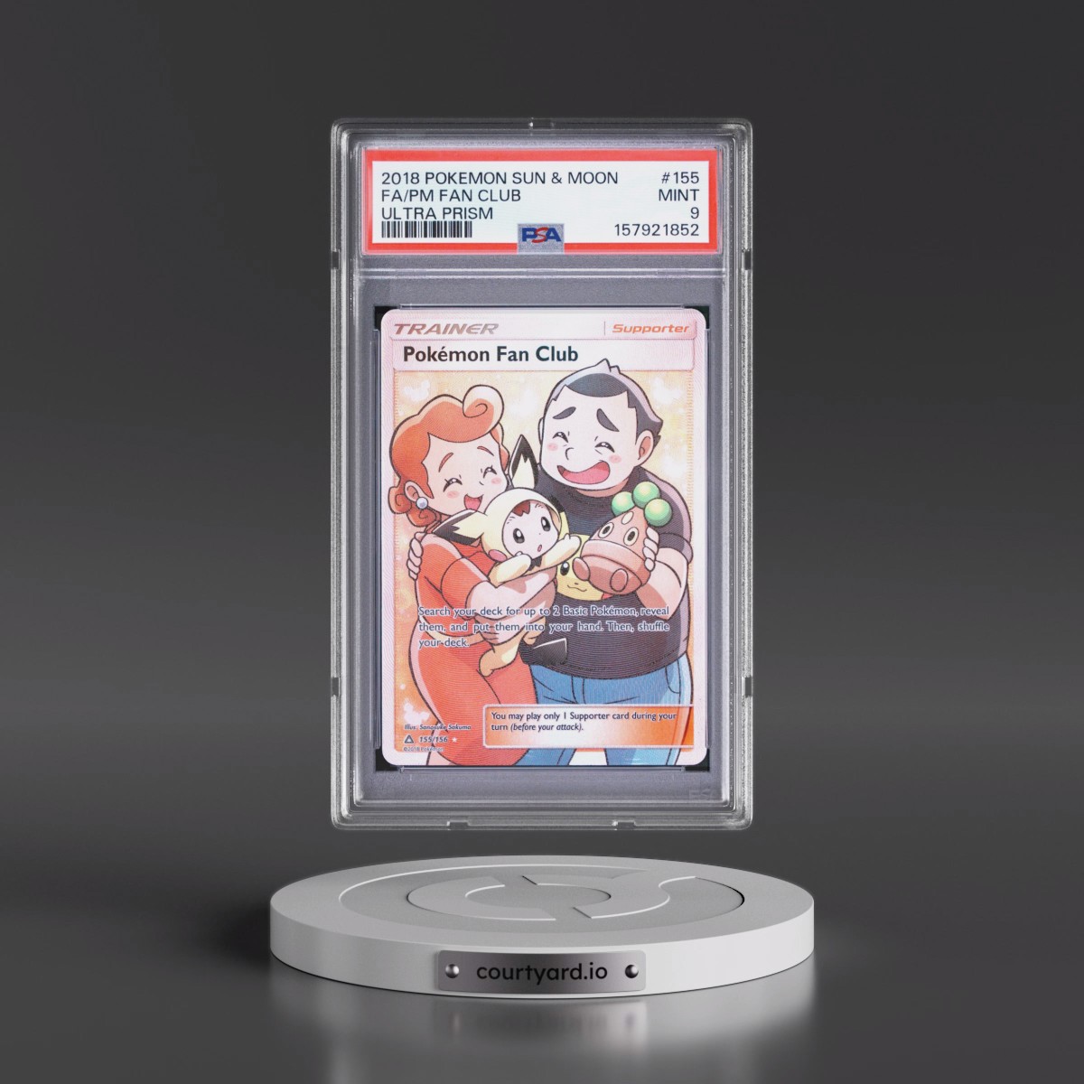 2018 Pokémon Sun & Moon Ultra Prism #155 Pokemon Fan Club - Full Art (PSA 9 MINT)