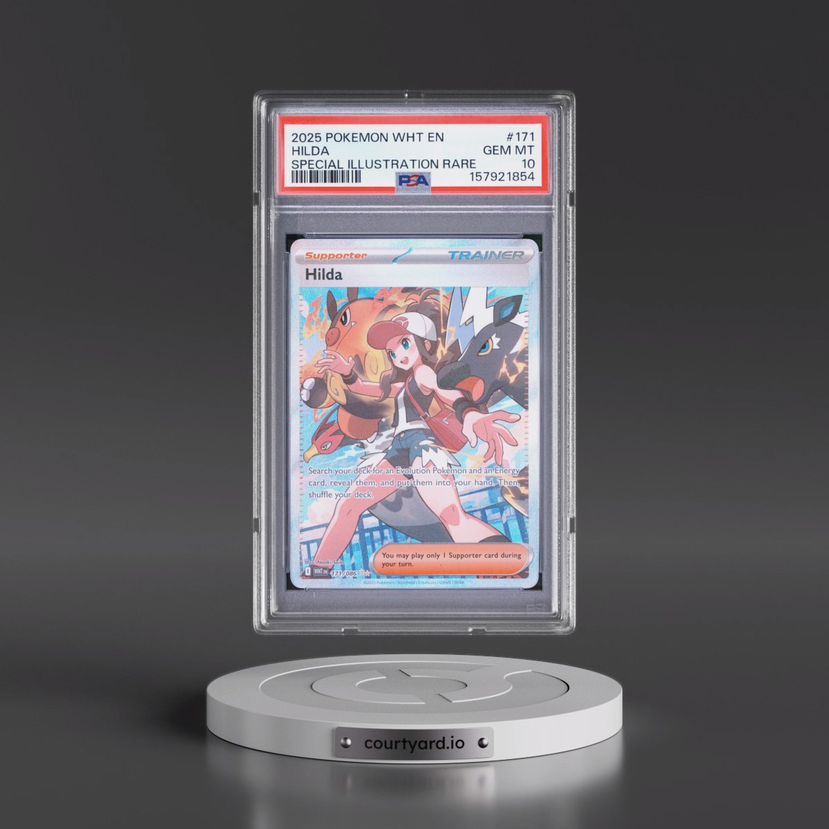 2025 Pokémon Wht EN-White Flare #171 Hilda - Special Illustration Rare (PSA 10 GEM MINT)