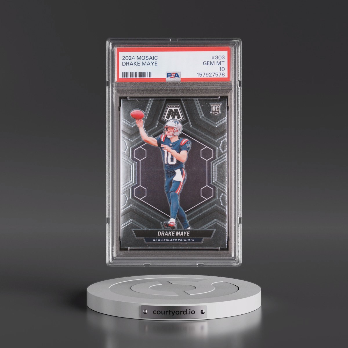 2024 Panini Mosaic #303 Drake Maye (PSA 10 GEM MINT)