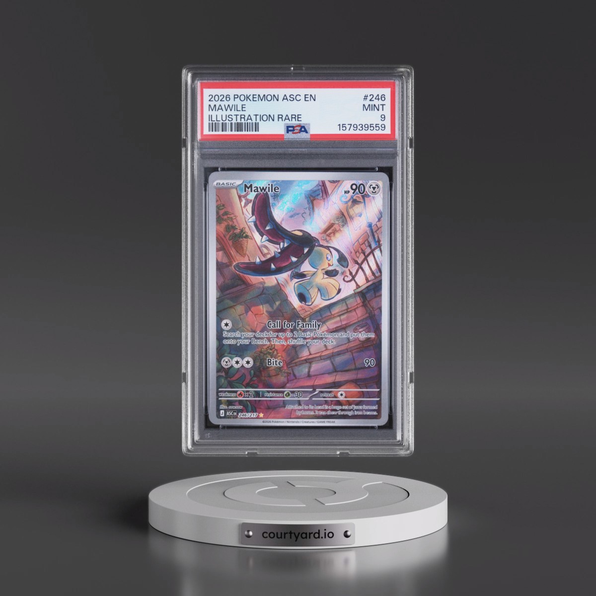 2026 Pokémon Asc EN-Ascended Heroes #246 Mawile - Illustration Rare (PSA 9 MINT)