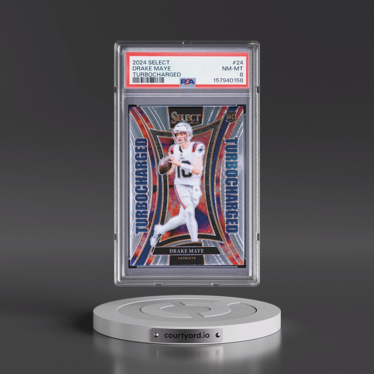 2024 Panini Select Turbocharged #24 Drake Maye (PSA 8 NM-MT)