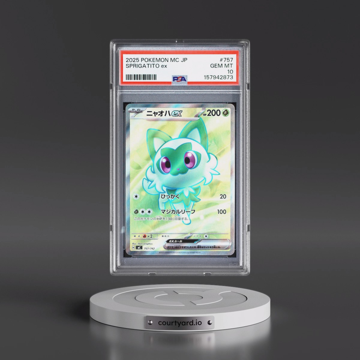 2025 Pokémon MC-Start Deck 100 Battle Collection #757 Sprigatito EX - Holo (PSA 10 GEM MINT)
