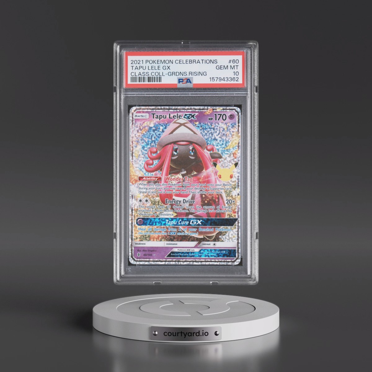 2021 Pokémon Celebrations Classic Collection #60 Tapu Lele GX - Holo (PSA 10 GEM MINT)