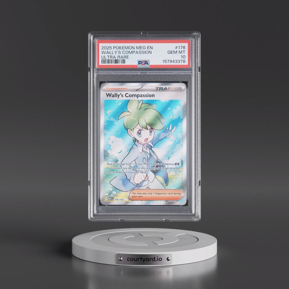 2025 Pokémon Meg EN-Mega Evolution #176 Wally's Compassion - Ultra Rare (PSA 10 GEM MINT)