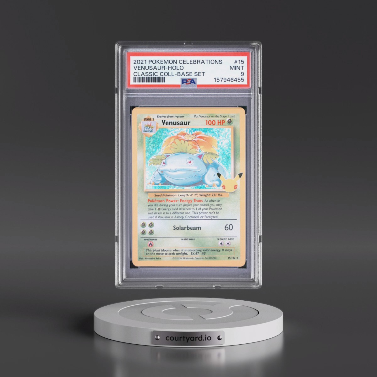 2021 Pokémon Celebrations Classic Collection #15 Venusaur - Holo (PSA 9 MINT)
