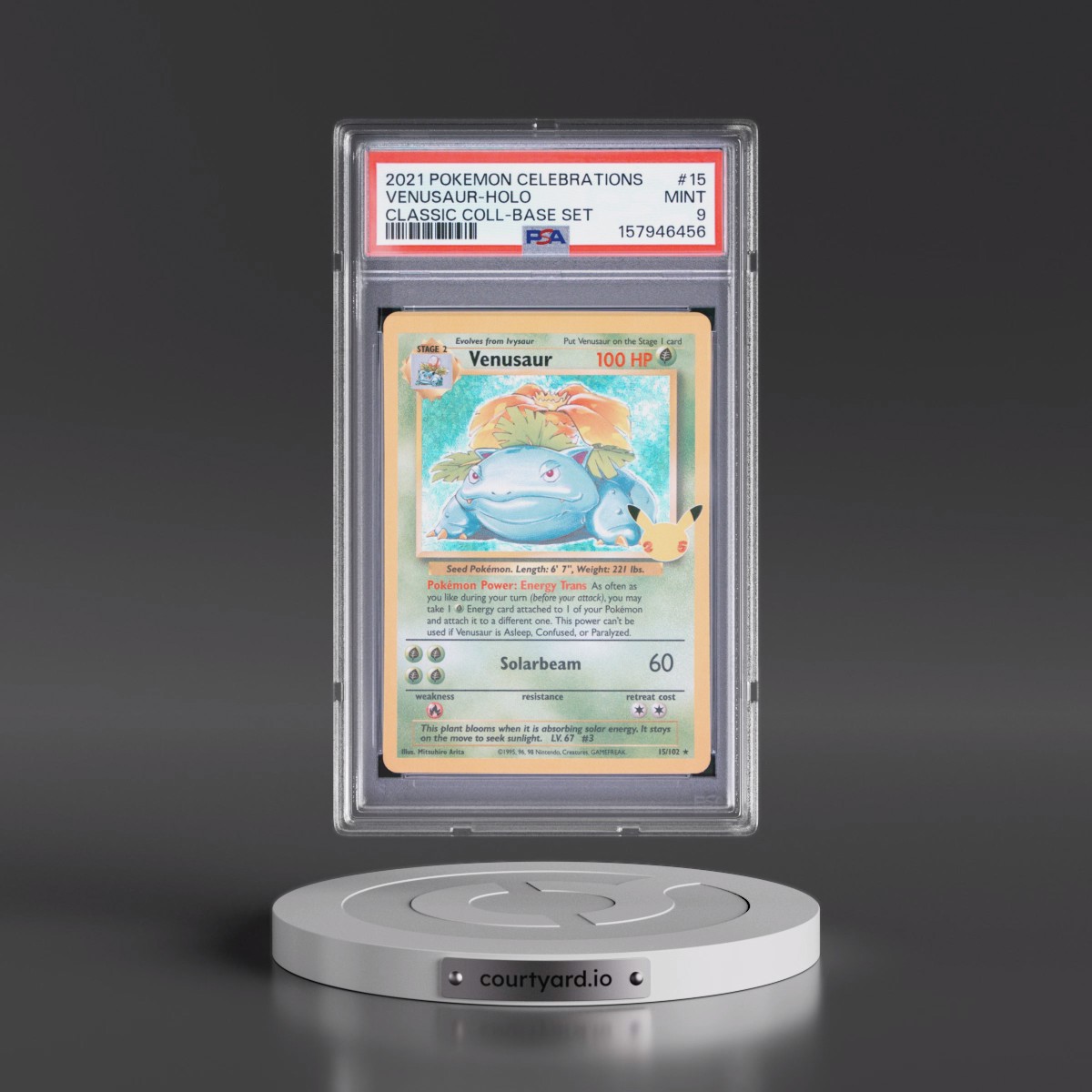 2021 Pokémon Celebrations Classic Collection #15 Venusaur - Holo (PSA 9 MINT)