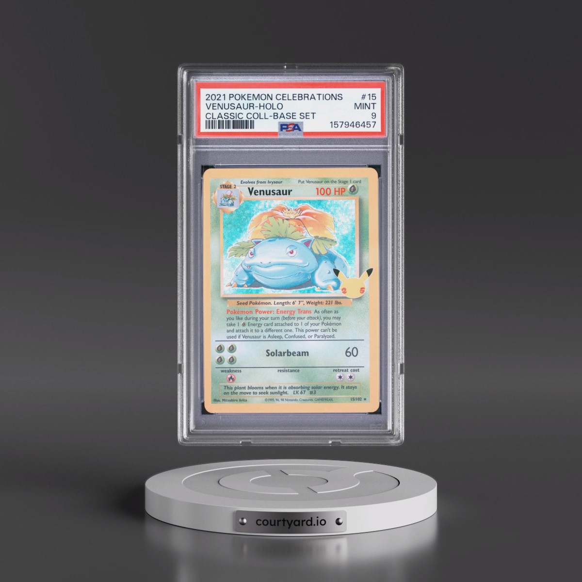 2021 Pokémon Celebrations Classic Collection #15 Venusaur - Holo (PSA 9 MINT)