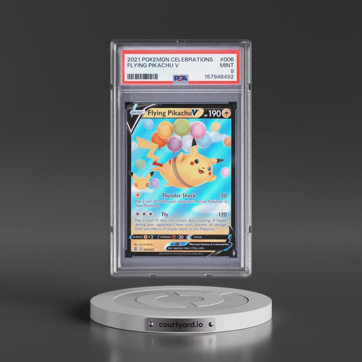 2021 Pokémon Celebrations #006 Flying Pikachu V - Holo (PSA 9 MINT)