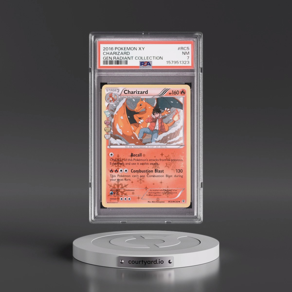 2016 Pokémon XY Generations Radiant Collection #RC5 Charizard (PSA 7 NM)