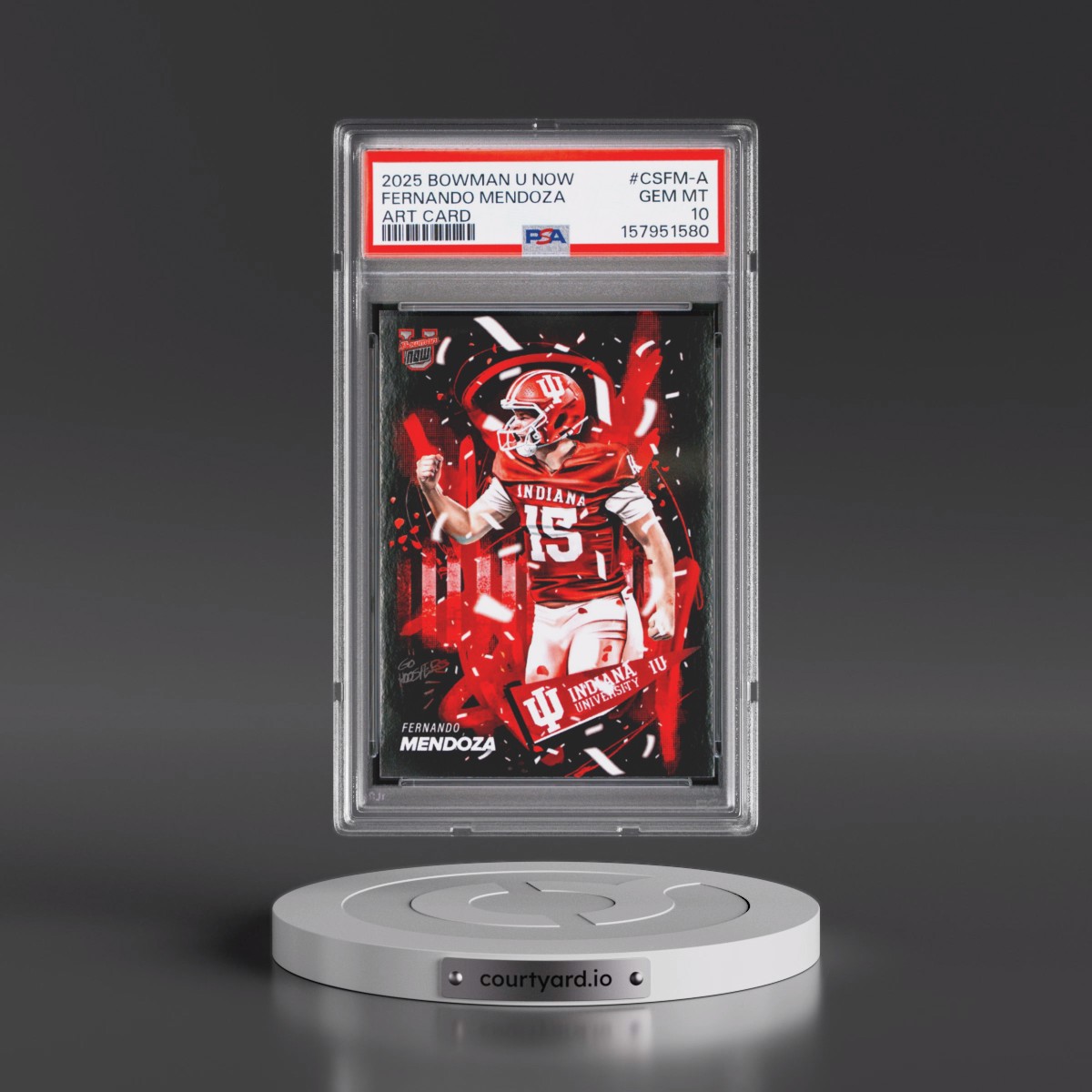2025 Bowman U Now Art Card #CSFM-A Fernando Mendoza (PSA 10 GEM MINT)