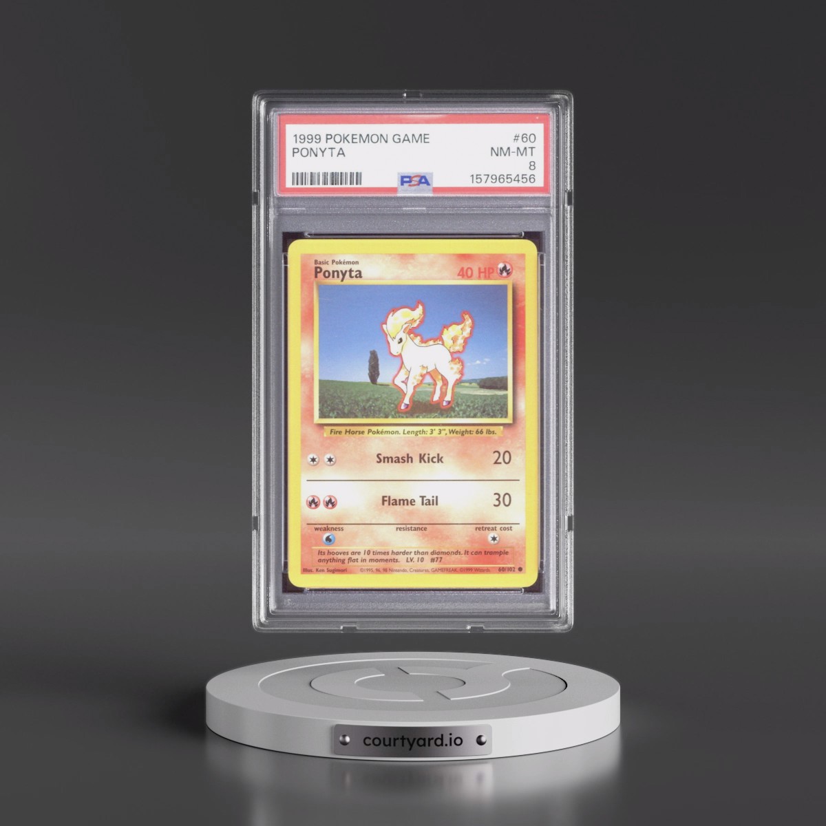 1999 Pokémon Game #60 Ponyta (PSA 8 NM-MT)