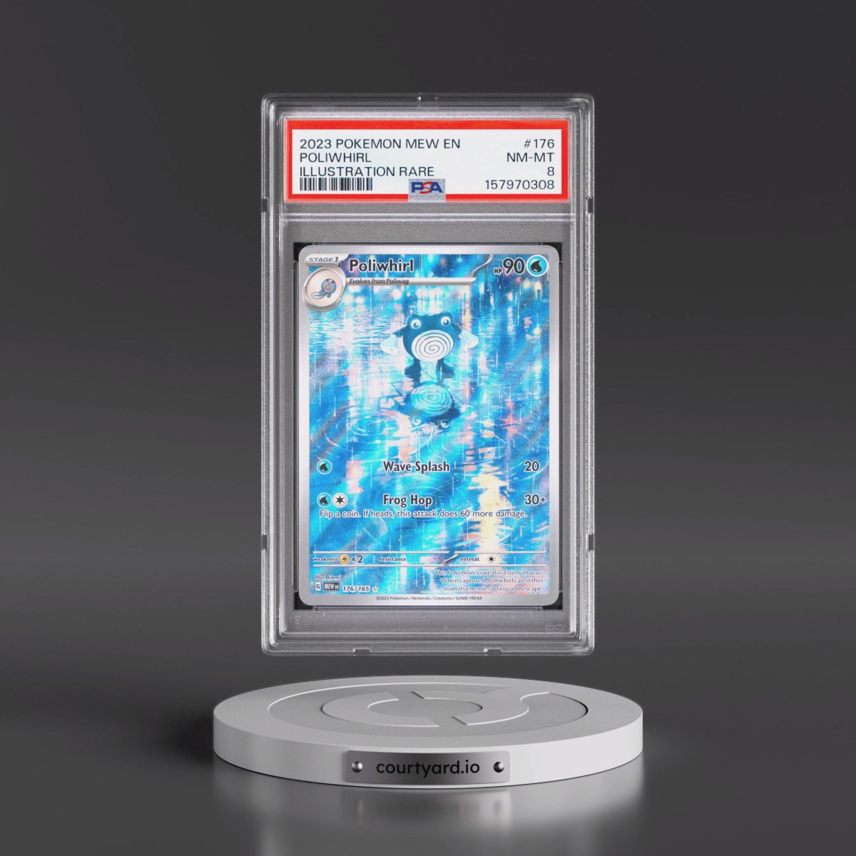 2023 Pokémon Mew EN-151 #176 Poliwhirl - Illustration Rare (PSA 8 NM-MT)