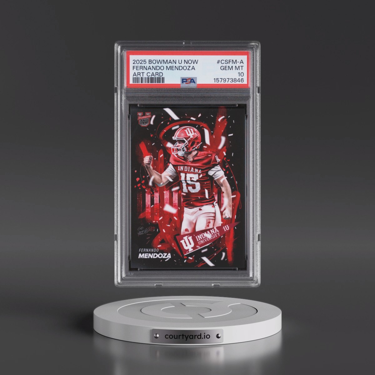 2025 Bowman U Now Art Card #CSFM-A Fernando Mendoza (PSA 10 GEM MINT)
