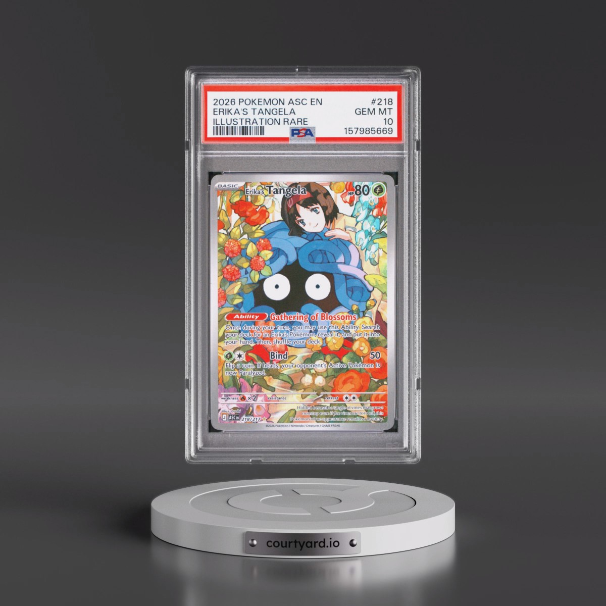 2026 Pokémon Asc EN-Ascended Heroes Erika's Tangela - Illustration Rare #218 PSA 10
