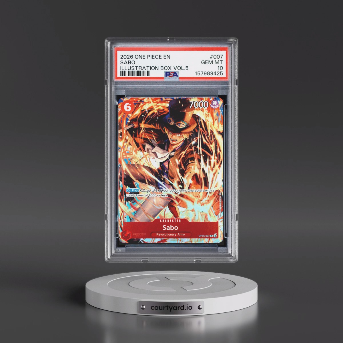 2026 One Piece Promos #007 Sabo - Illustration Box Vol.5 (PSA 10 GEM MINT)
