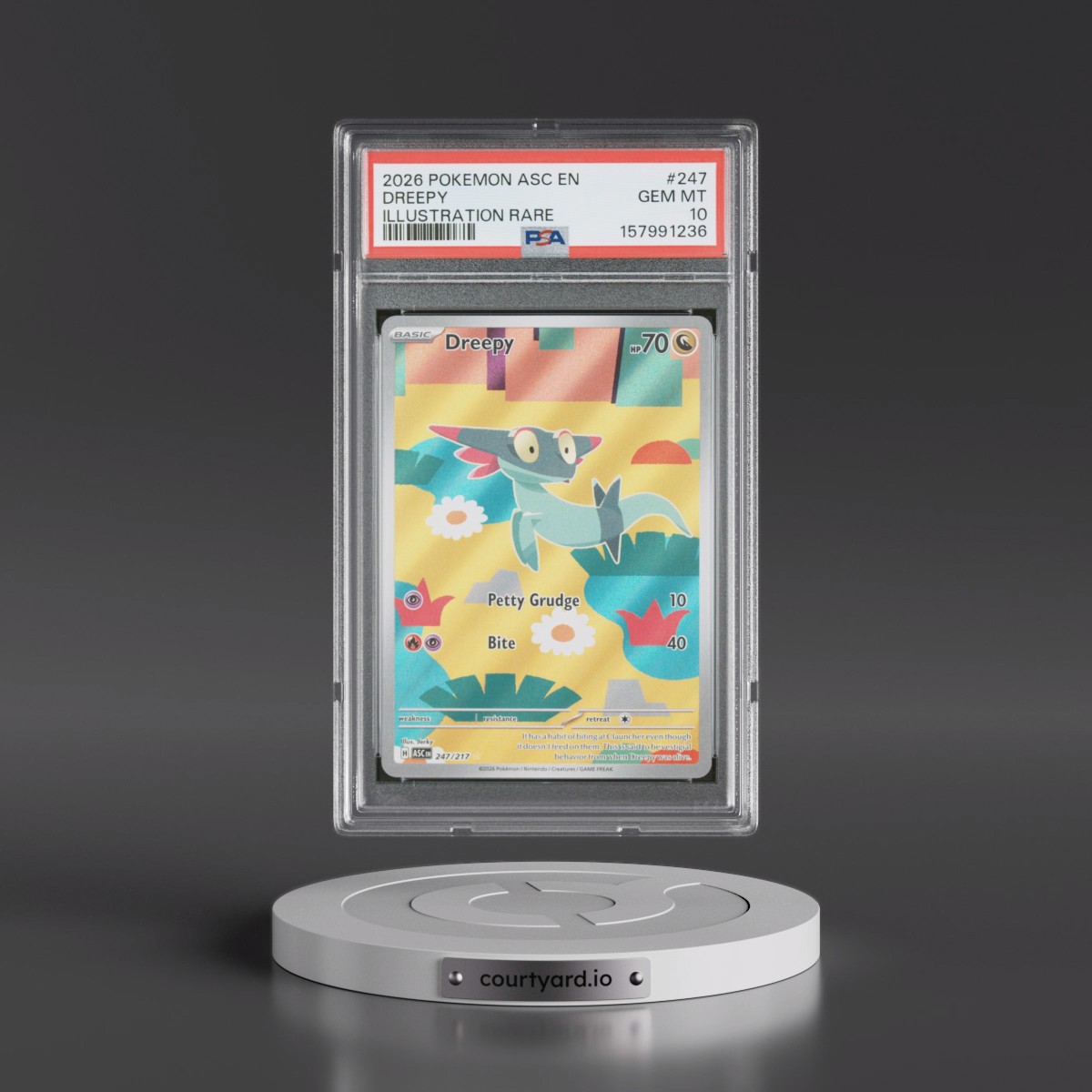 2026 Pokémon Asc EN-Ascended Heroes #247 Dreepy - Illustration Rare (PSA 10 GEM MINT)