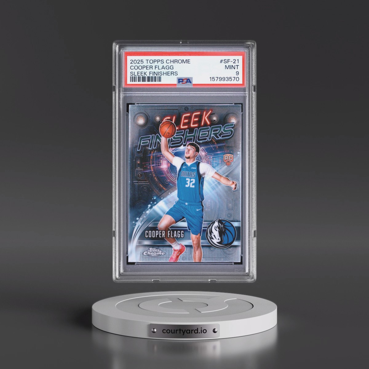 2025 Topps Chrome Sleek Finishers #SF-21 Cooper Flagg (PSA 9 MINT)