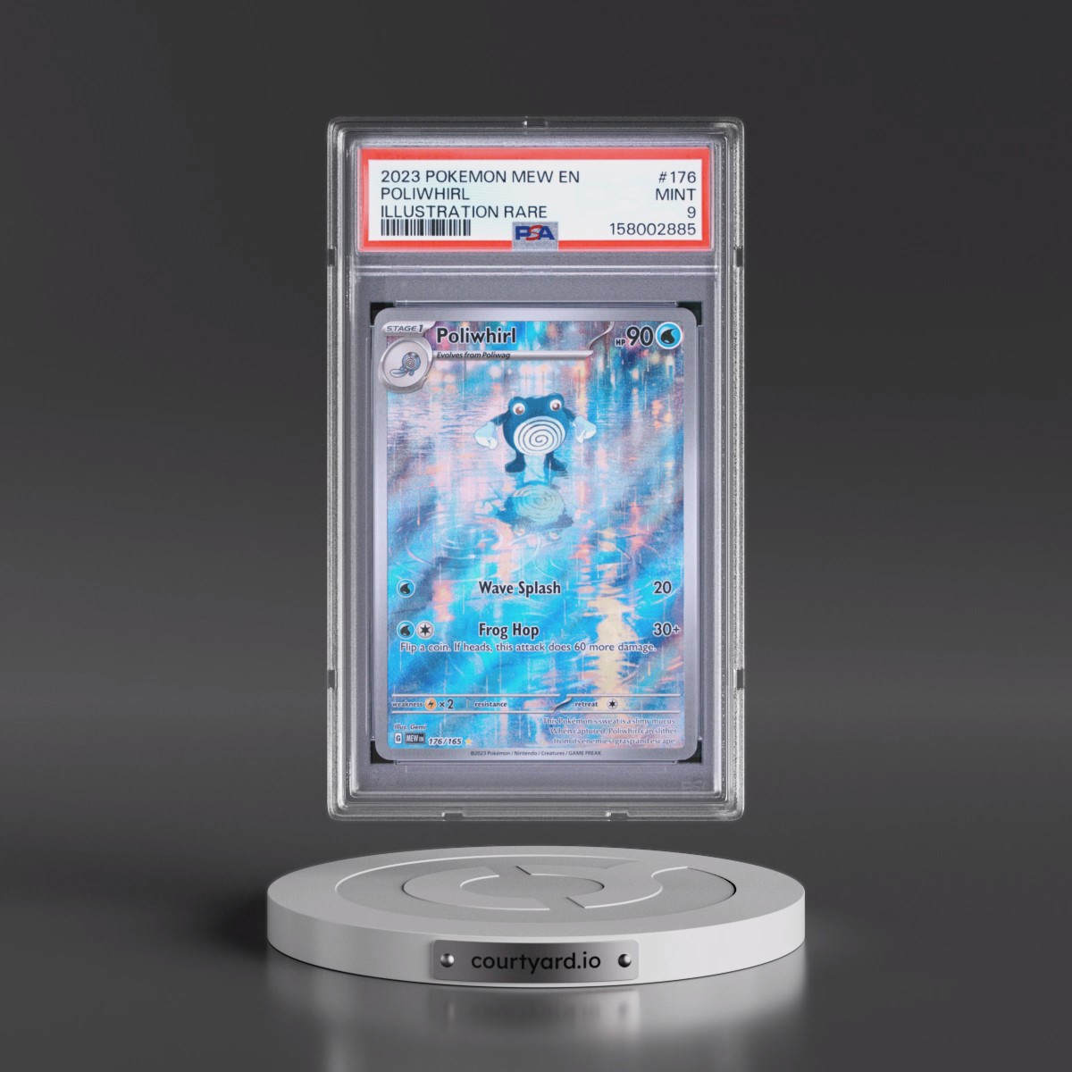 2023 Pokémon Mew EN-151 #176 Poliwhirl - Illustration Rare (PSA 9 MINT)