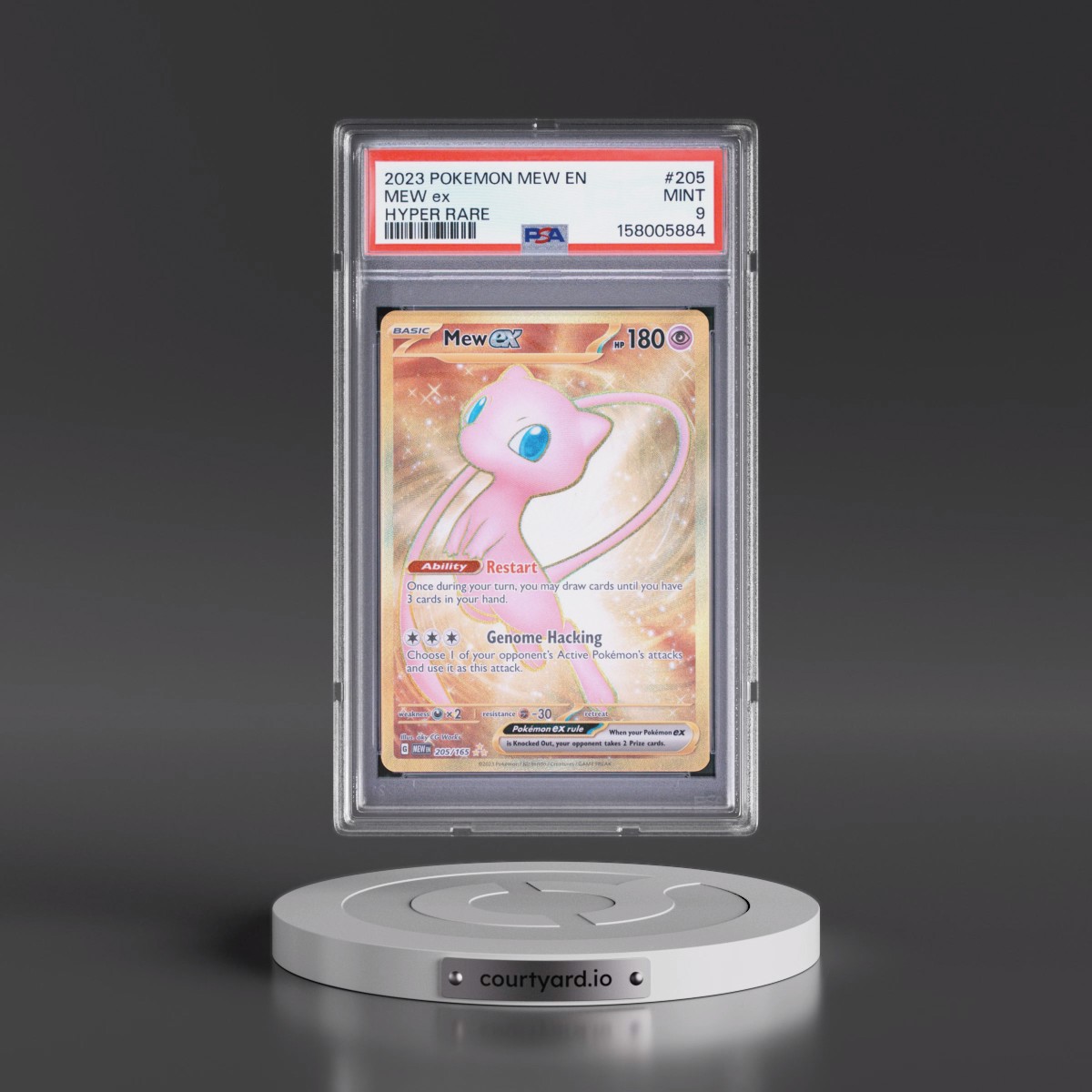 2023 Pokémon Mew EN-151 #205 Mew EX - Holo Hyper Rare (PSA 9 MINT)