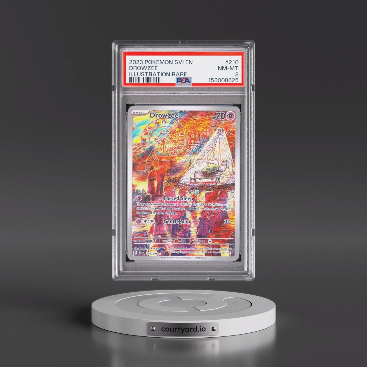 2023 Pokémon Svi EN-Scarlet & Violet #210 Drowzee - Illustration Rare (PSA 8 NM-MT)