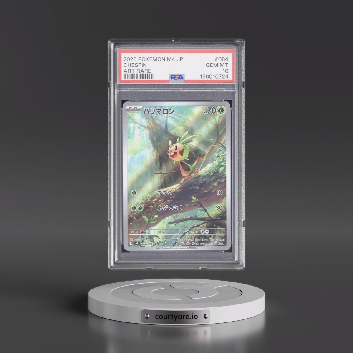 2026 Pokémon M4-Ninja Spinner #084 Chespin - Art Rare (PSA 10 GEM MINT)