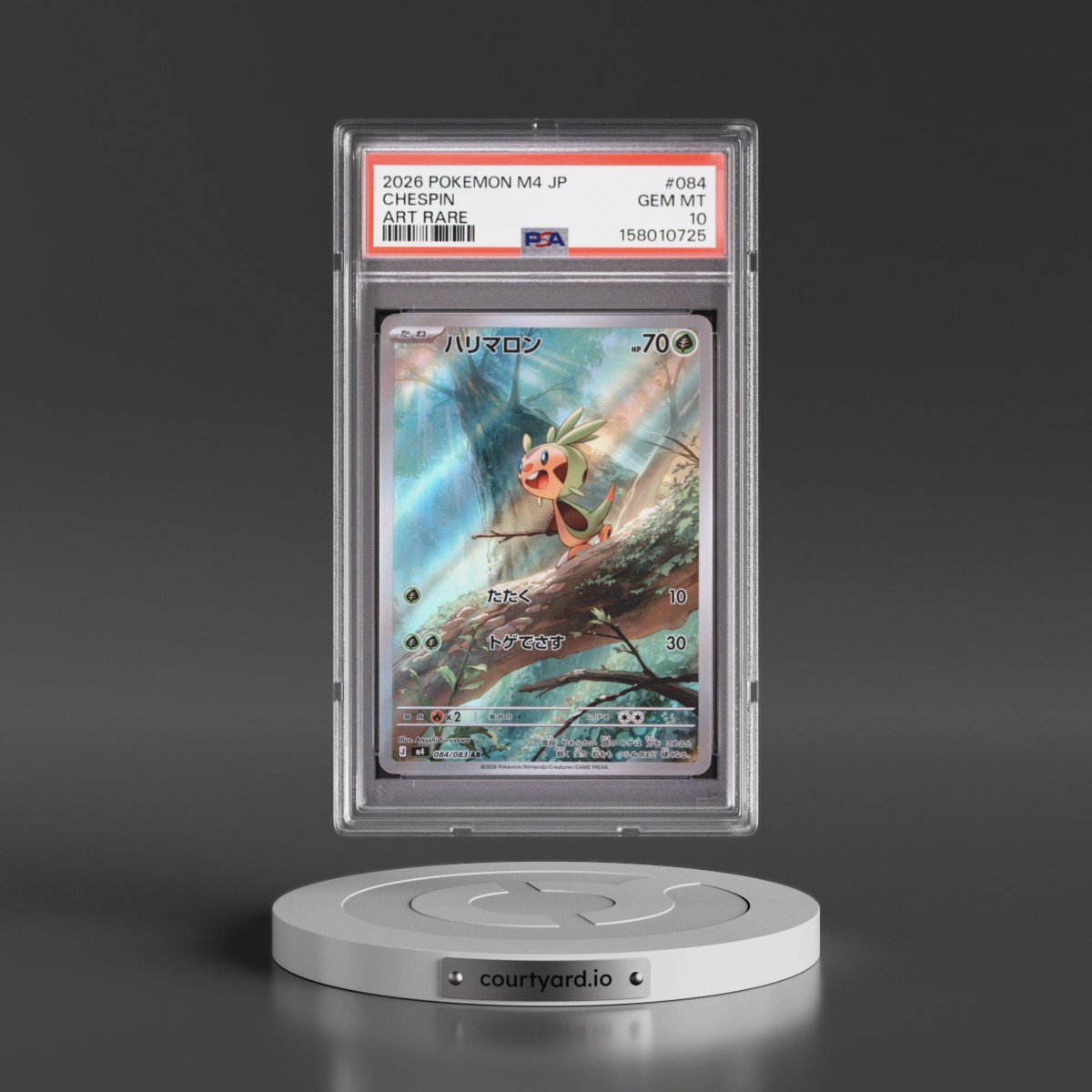 2026 Pokémon M4-Ninja Spinner #084 Chespin - Art Rare (PSA 10 GEM MINT)