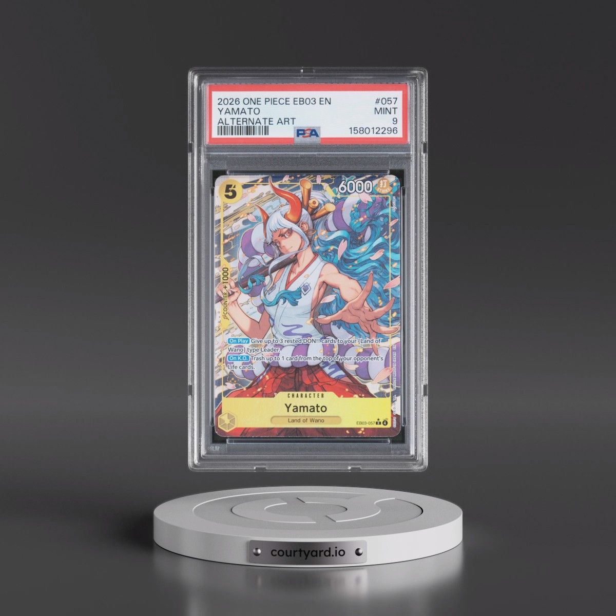 2026 One Piece EB03-Extra Booster -One Piece Heroines Edition #057 Yamato - Alternate Art (PSA 9 MINT)