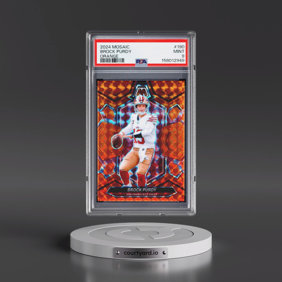 2024 Panini Mosaic Brock Purdy - Orange #190 PSA 9