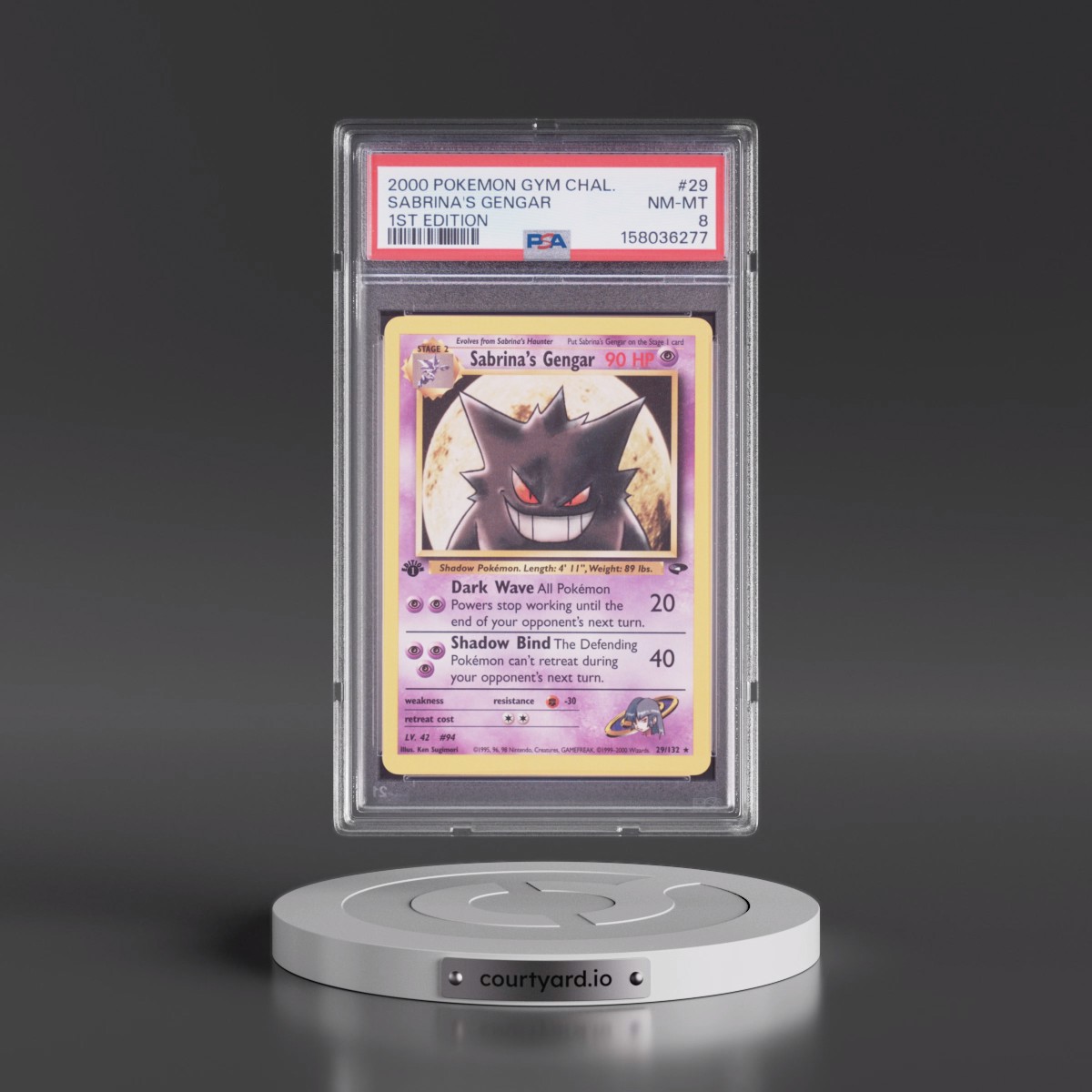 2000 Pokémon Gym Challenge #29 Sabrina's Gengar - 1st Edition (PSA 8 NM-MT)