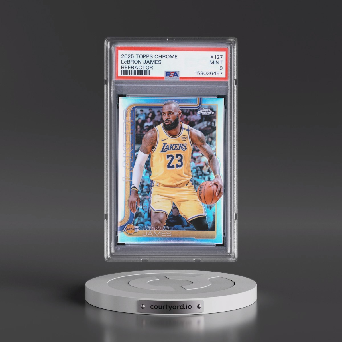 2025 Topps Chrome #127 LeBron James - Refractor (PSA 9 MINT)