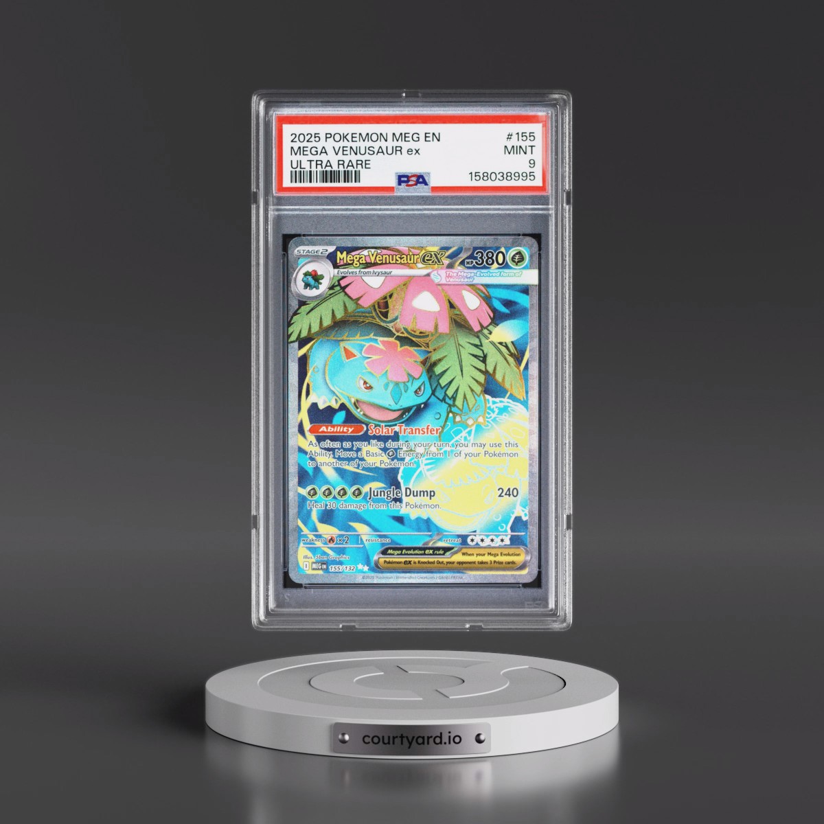 2025 Pokémon Meg EN-Mega Evolution #155 Mega Venusaur EX - Holo Ultra Rare (PSA 9 MINT)
