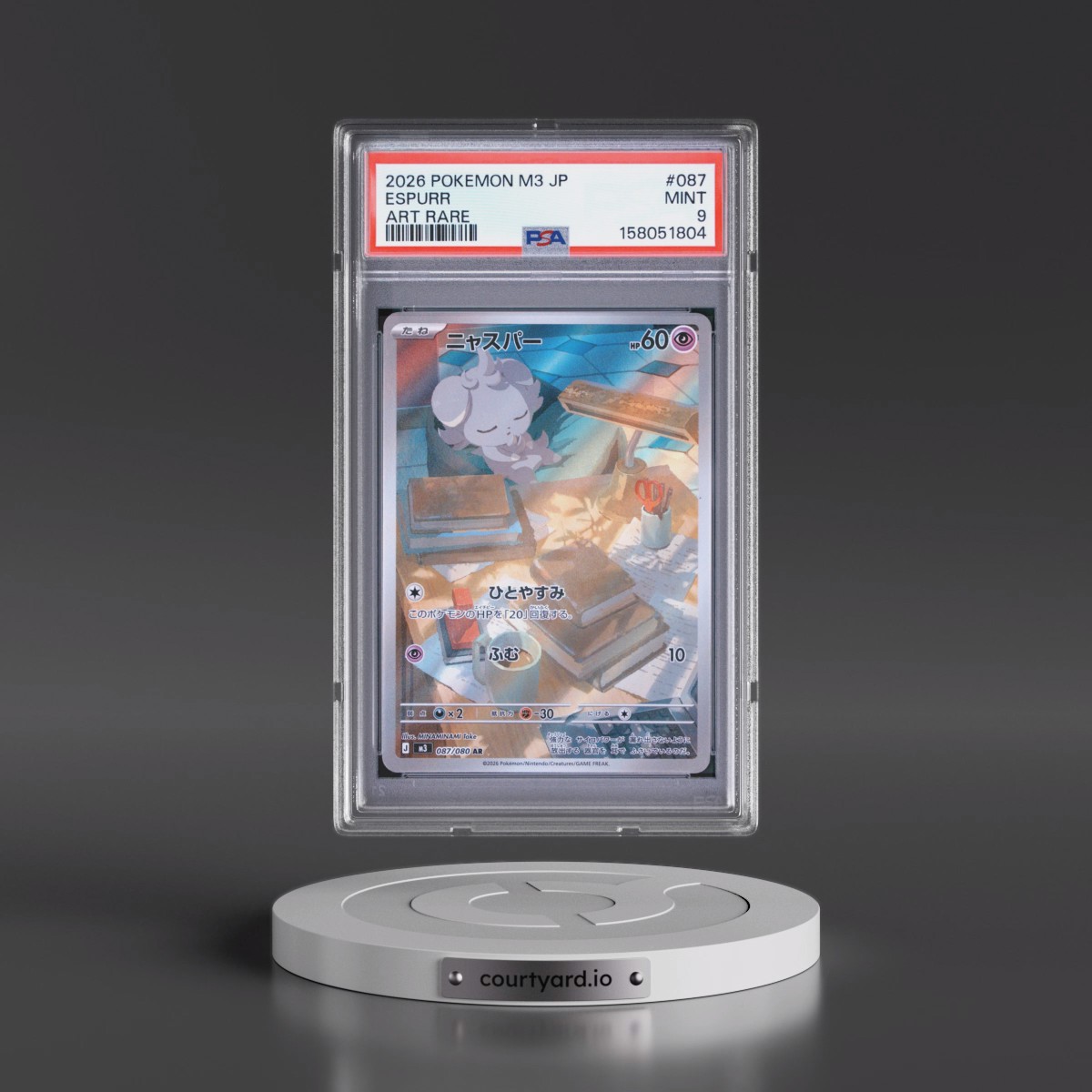 2026 Pokémon M3-Nullifying Zero #087 Espurr - Art Rare (PSA 9 MINT)