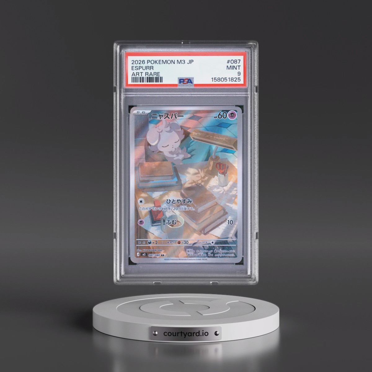 2026 Pokémon M3-Nullifying Zero #087 Espurr - Art Rare (PSA 9 MINT)