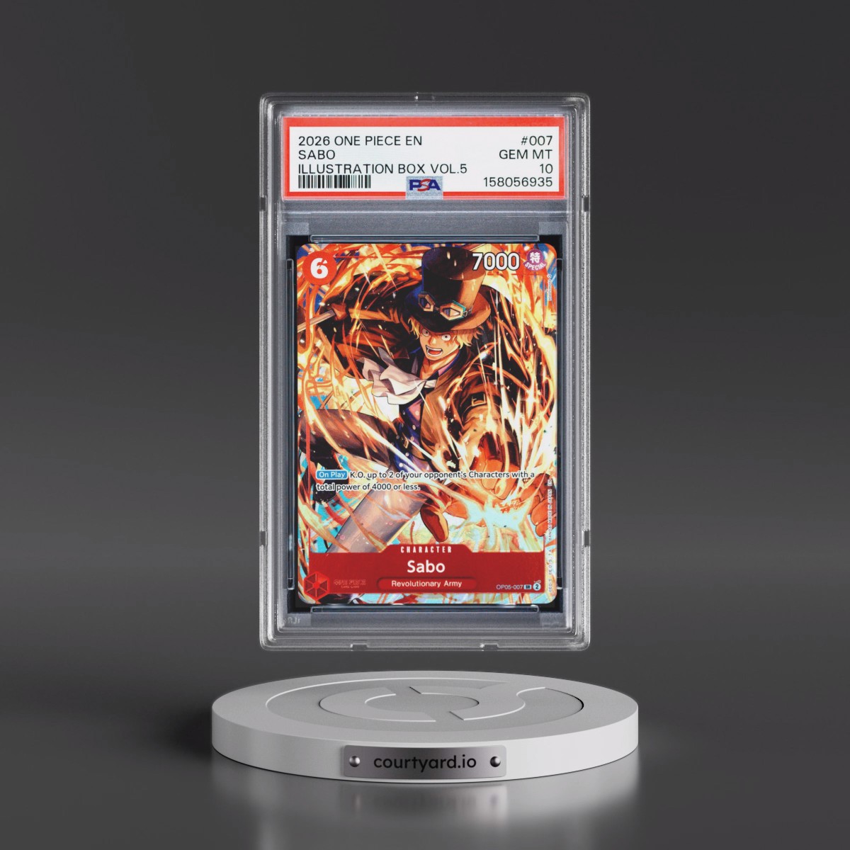 2026 One Piece Promos #007 Sabo - Illustration Box Vol.5 (PSA 10 GEM MINT)