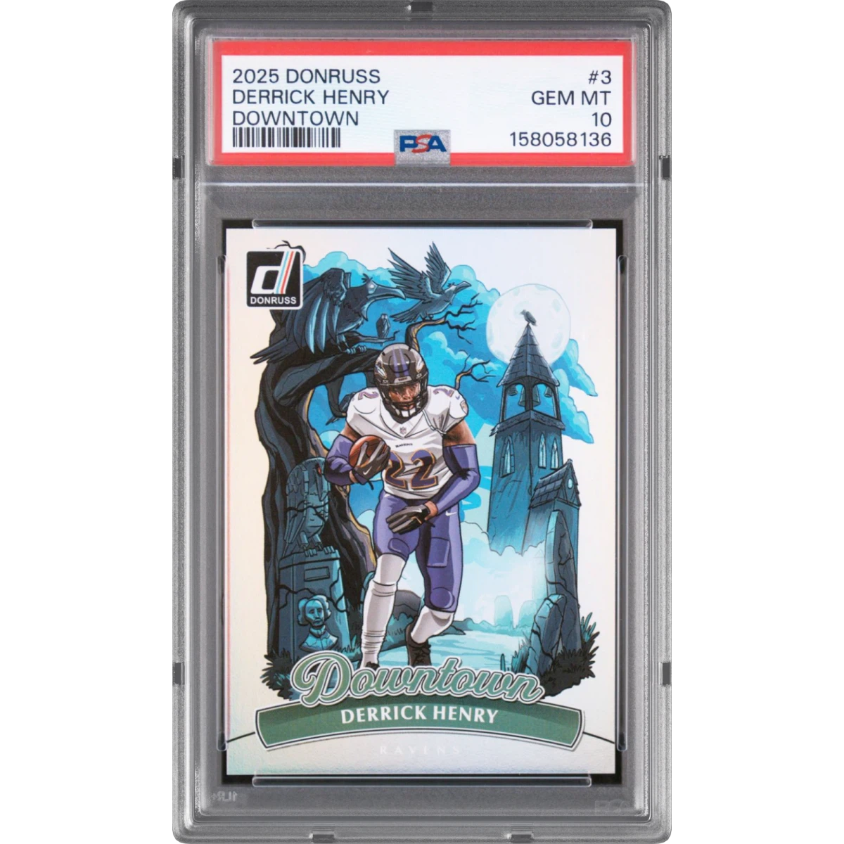 2025 Panini Donruss Downtown #3 Derrick Henry (PSA 10 GEM MINT)