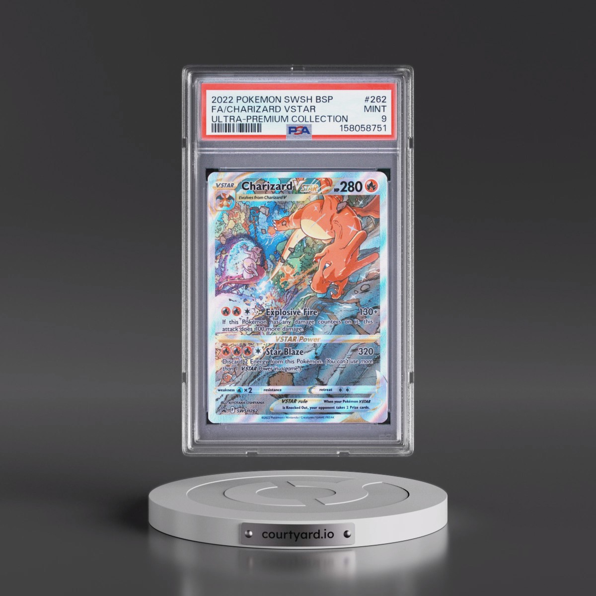 2022 Pokémon Swsh Black Star Promo #262 Charizard Vstar - Full Art Sword & Shield Ultra-Premium Collection-Charizard (PSA 9 MINT)