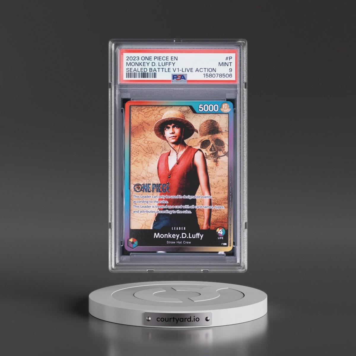 2023 One Piece Promos #P Monkey D. Luffy - Sealed Battle Vol.1-Live Action (PSA 9 MINT)