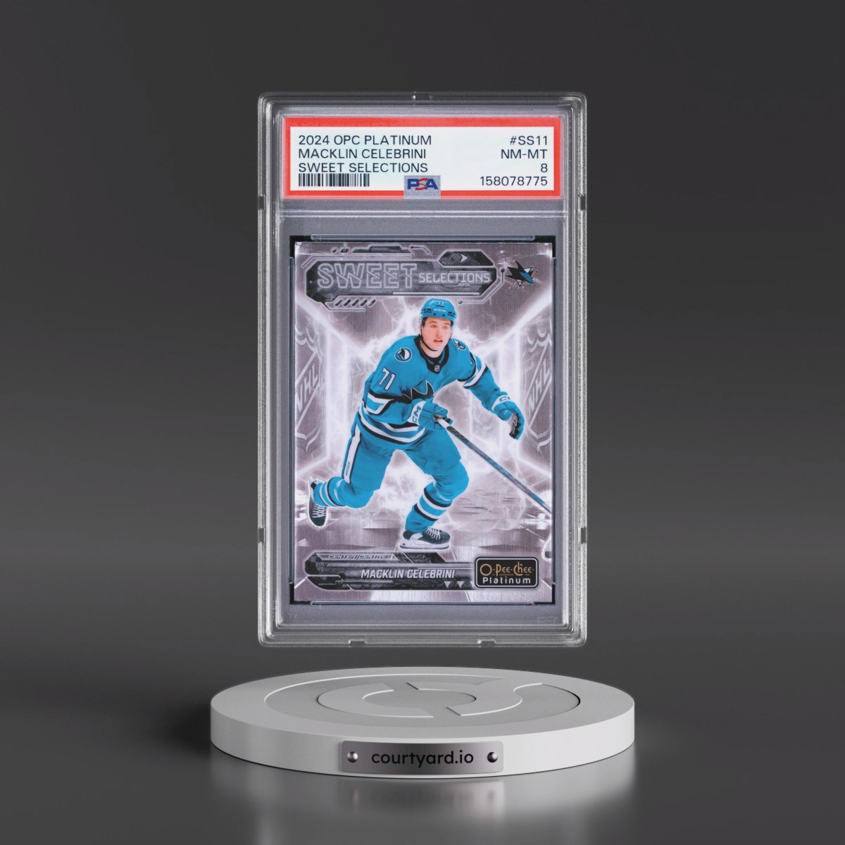 2024 Upper Deck O-Pee-Chee Platinum Sweet Selections #SS11 Macklin Celebrini (PSA 8 NM-MT)