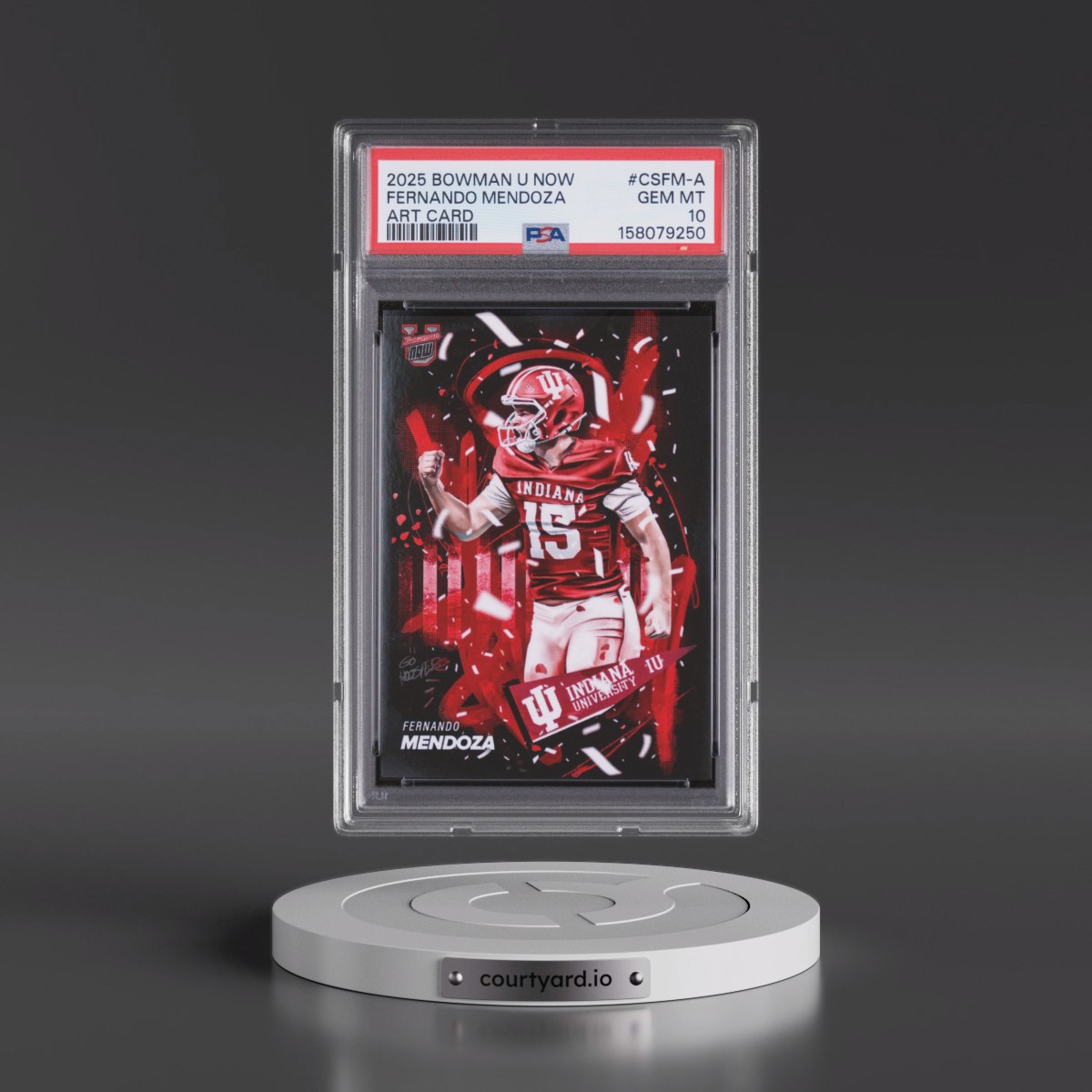 2025 Bowman U Now Art Card #CSFM-A Fernando Mendoza (PSA 10 GEM MINT)