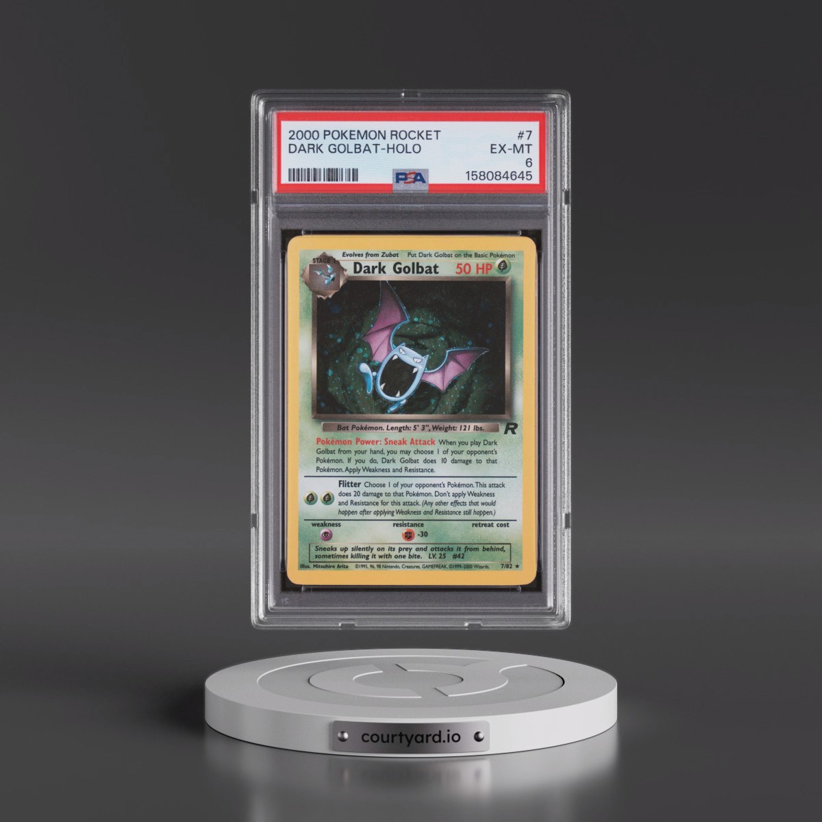 2000 Pokémon Rocket #7 Dark Golbat - Holo (PSA 6 EX-MT)