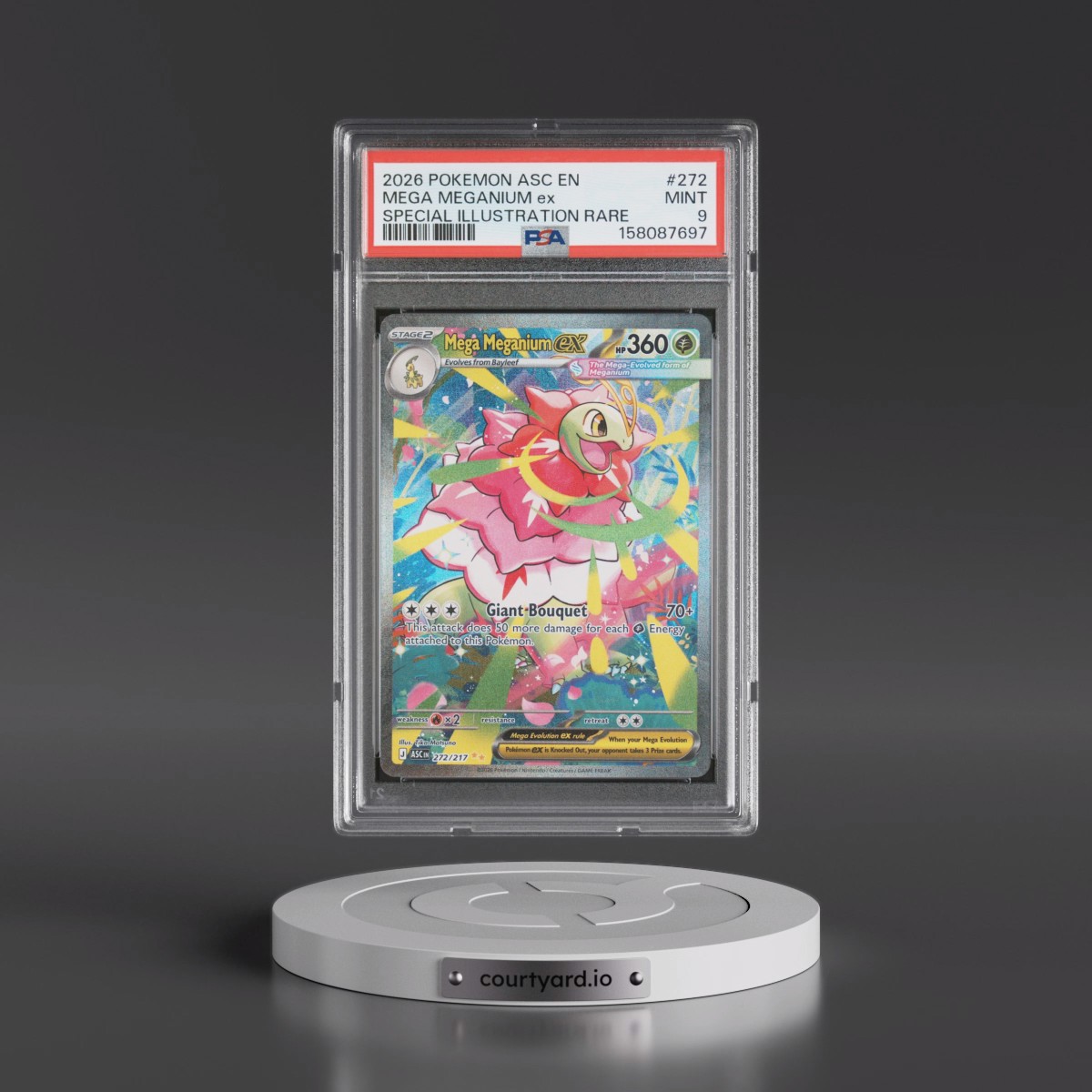2026 Pokémon Asc EN-Ascended Heroes #272 Mega Meganium EX - Holo Special Illustration Rare (PSA 9 MINT)