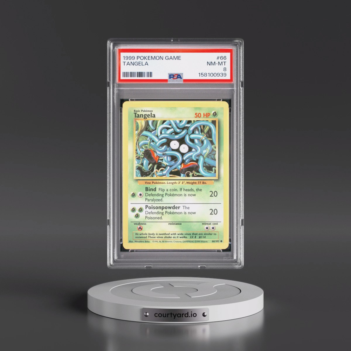 1999 Pokémon Game Tangela #66 PSA 8