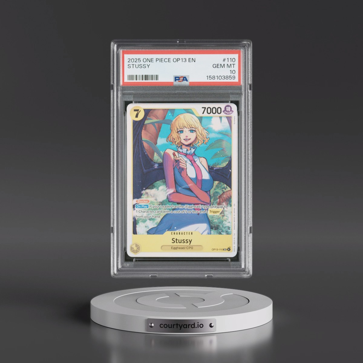 2025 One Piece OP13-Carrying on His Will #110 Stussy (PSA 10 GEM MINT)