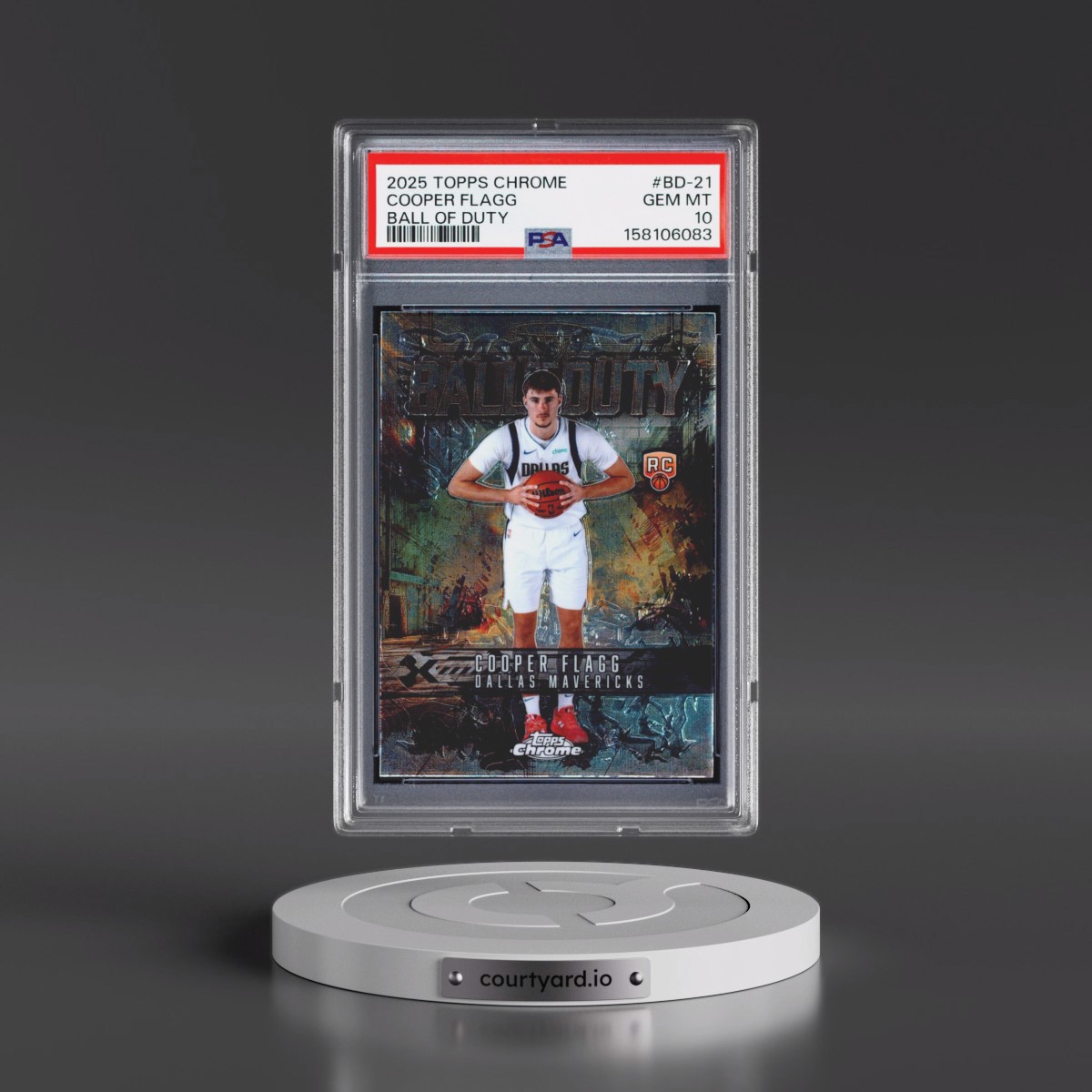 2025 Topps Chrome Ball of Duty #BD-21 Cooper Flagg (PSA 10 GEM MINT)
