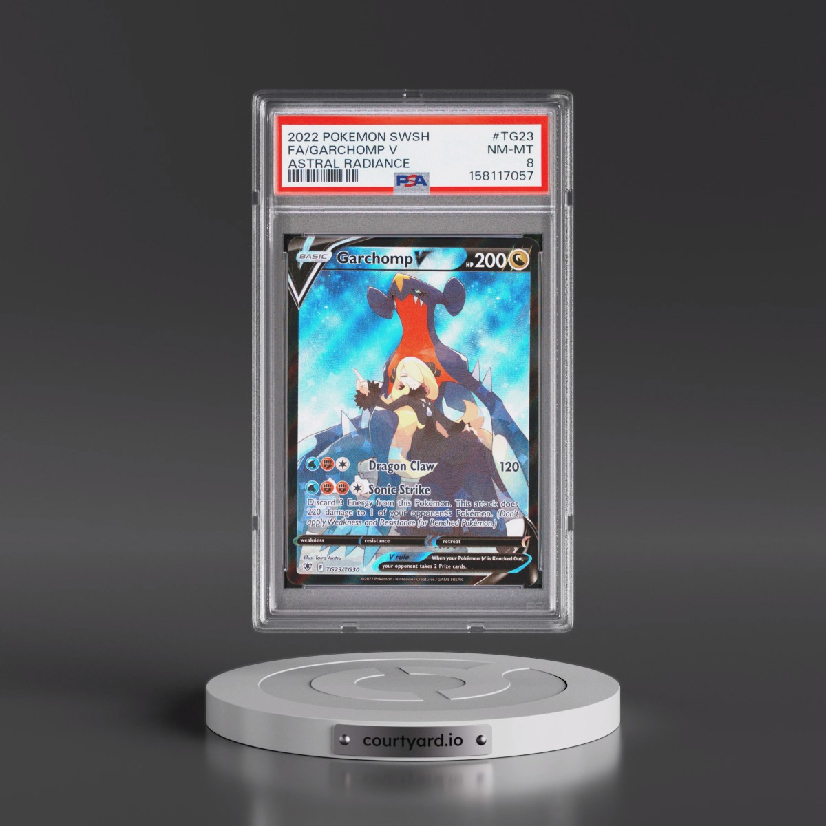 2022 Pokémon Sword & Shield Astral Radiance #TG23 Garchomp V - Holo Full Art (PSA 8 NM-MT)